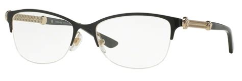 versace ve1228 eyeglasses|Versace™ VE1228 1291 53 Black/Pale Gold Eyeglasses.